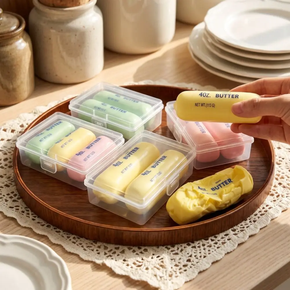 Creative Wax Coating Butter Stick Squishy Sensory Fidget Finger Relax Crunchy Butter Stick Pinch 8cm Butter Bar Toy Student