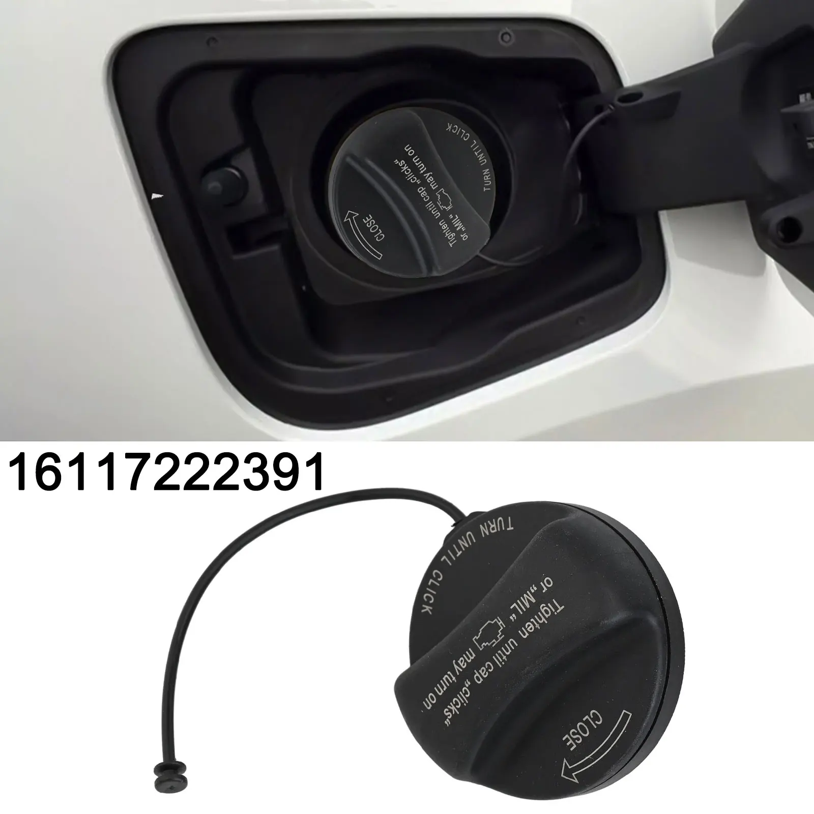 Car Fuel Tank Gas Cap Cover For BMW 1 3 5 7 Series X1 X3 16117222391 Plastic Automobile Fuel Filler Cap - view 2