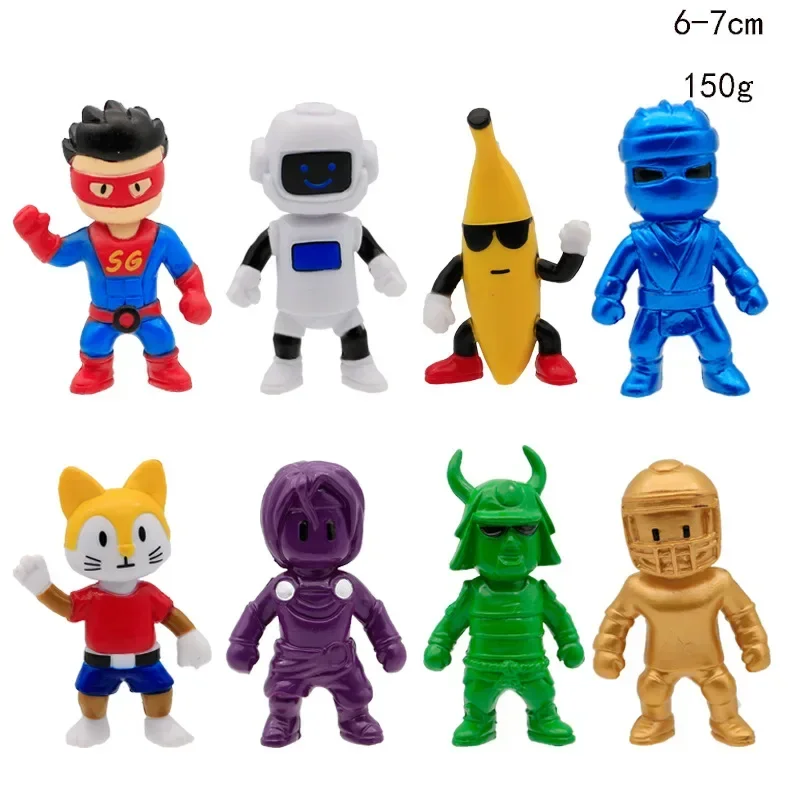 8Pcs/Set Stumble Guys Action Figure Cartoon Anime PVC Game Model Statue Set Multiplayer Type Collection Kids Birthday Gift Toys