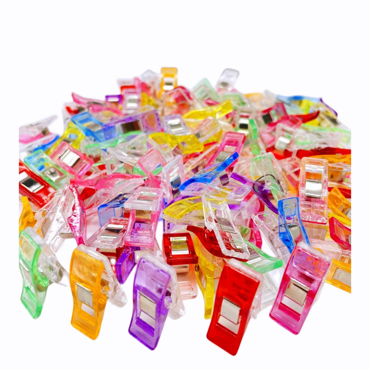 50PCS Multipurpose Sewing  Colorful  Plastic Craft Crocheting Knitting Safety  Assorted Color Binding Clips Paper