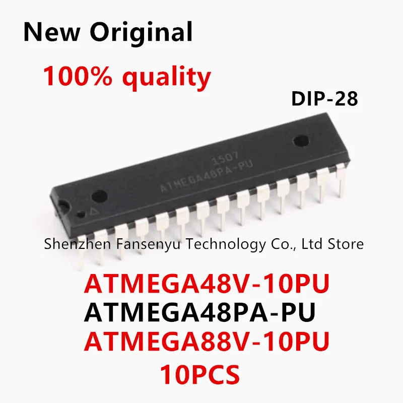 

(10piece) 100% New ATMEGA48V-10PU ATMEGA48PA-PU ATMEGA88V-10PU ATMEGA48V 10PU ATMEGA48PA PU ATMEGA88V 10PU DIP-28 Chipset