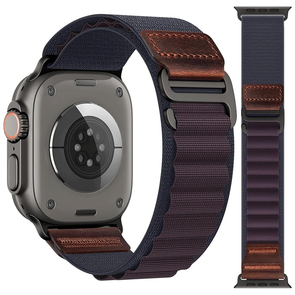 Alpine Loop Band Lederarmband für Apple Watch Ultra 3 49mm 46mm 44mm 40mm 45mm 41mm 42mm Für iWatch Serie 11 10 9 8 7 6 5 SE 3