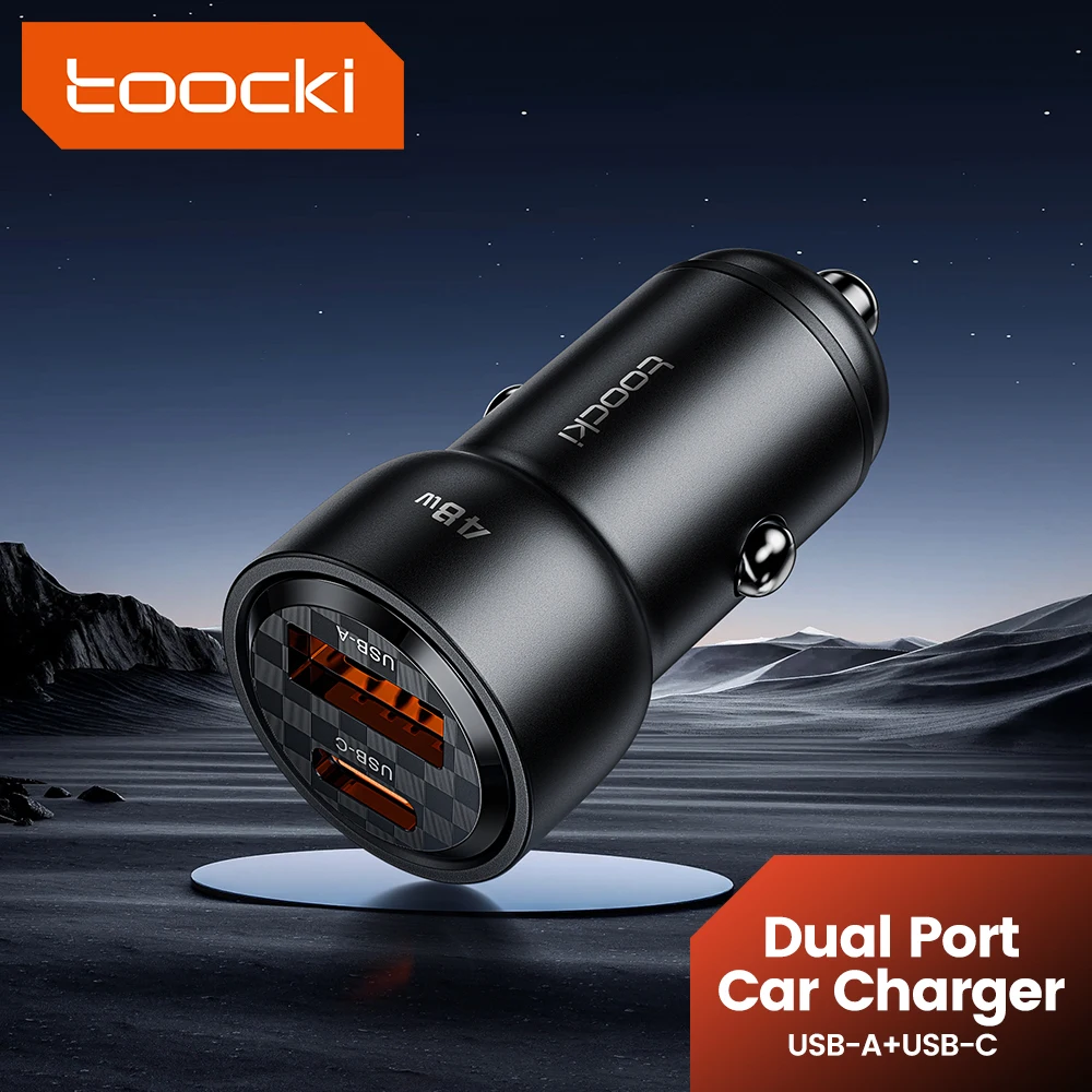 Toocki 48 W Auto Ladegerät PD QC3.0 Typ C Schnelle Lade USB Telefon Ladegerät Für iPhone 16 15 14 pro Max Xiaomi 12 13 Samsung S23 S24
