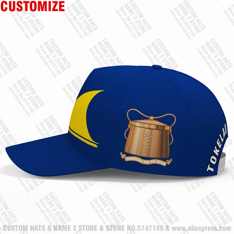 Tokelau Islands Baseball Caps Free 3d Custom Made Name Number Team Logo Hat Tkl Country Travel Union Nation Island Flag Headgear