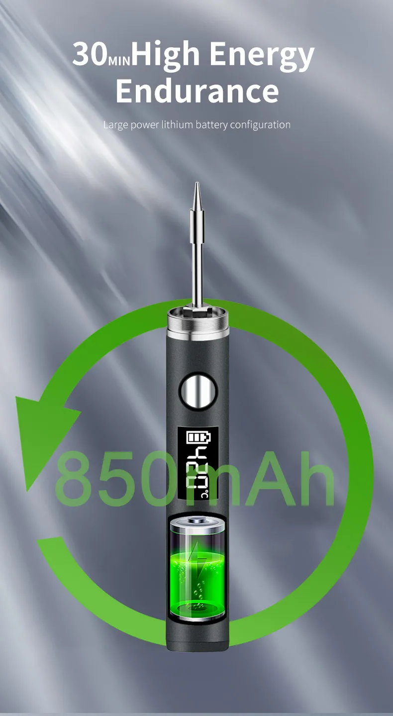 USB-Lötkolben 5 V 8 W mit Lithium-Batterie, tragbare Reparatur, Schweißwerkzeuge, elektrischer Lötkolben, Lötstation, Lötdraht – Detail 29