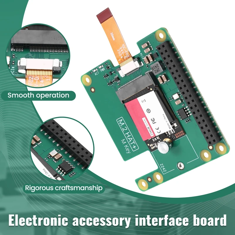 Плата для Raspberry Pi 5 M.2 AI HAT+ для повышенных возможностей машинного обучения