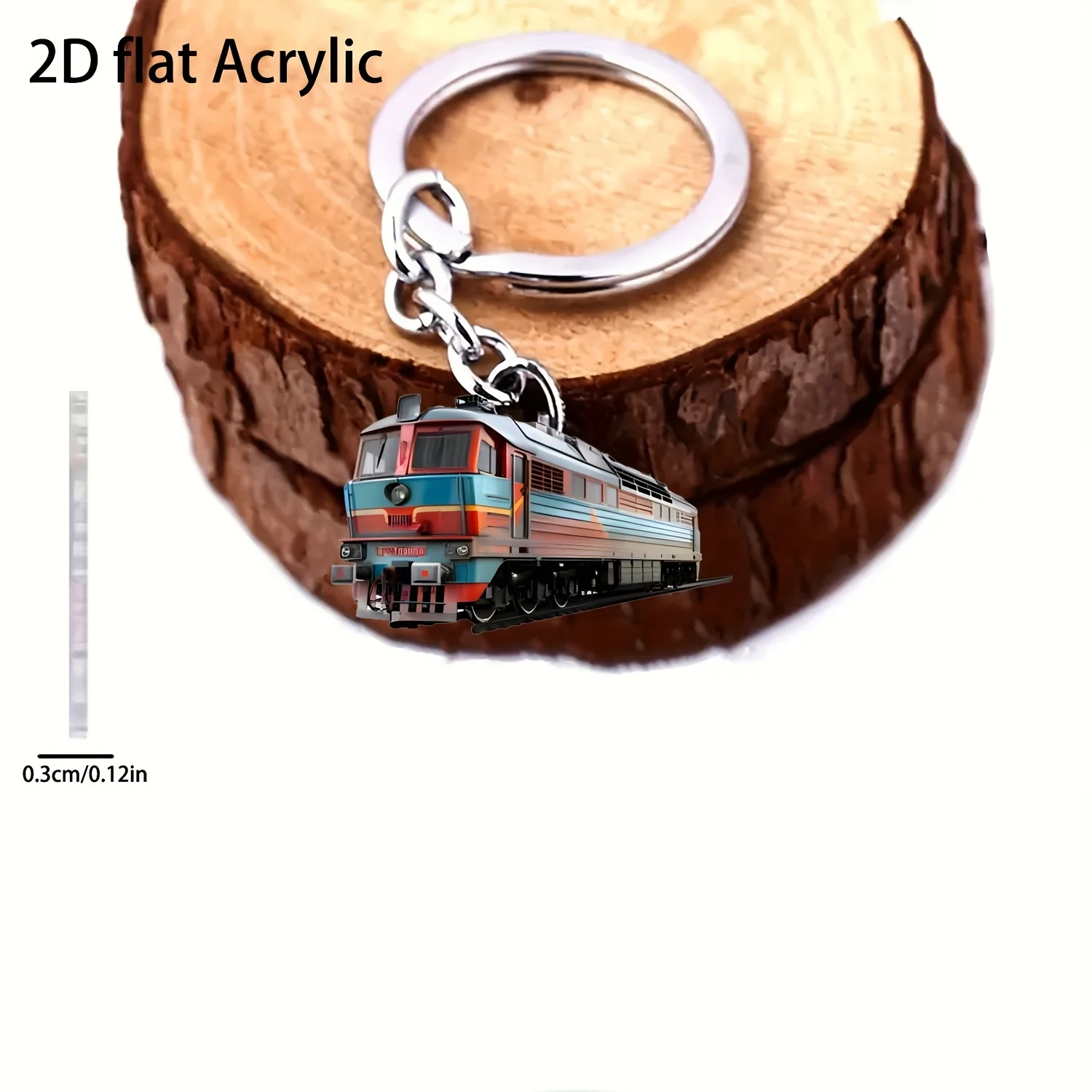 Vintage-Inspired Train Keychain 2D Acrylic Pendant Backpacks  Accessories Home Decor Ideal Party Gift Birthday Holiday Adornment