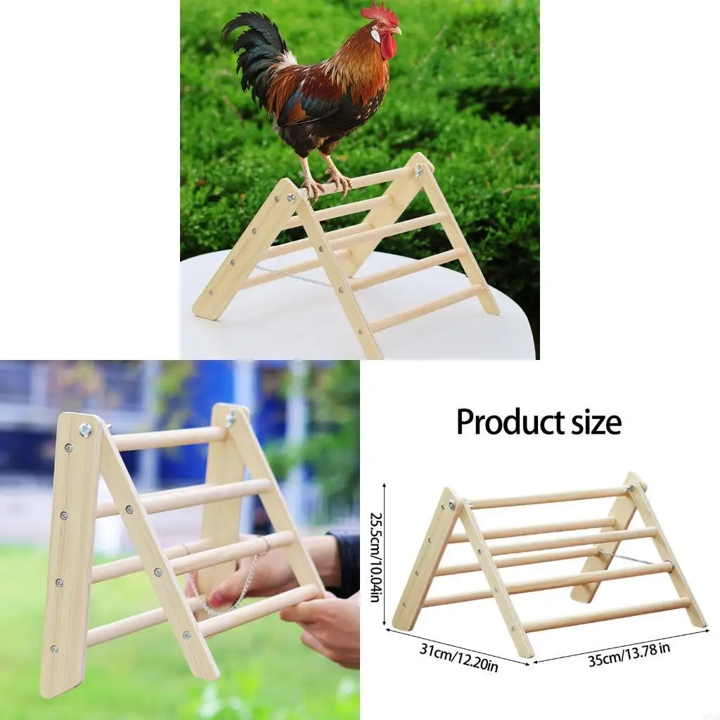 97QD ثلاثية الدجاجة الخشبية جثم تصميم قابلة للطي القابلة للإزالة قابلة للتجول في حدود الدواجن الأساسية #1