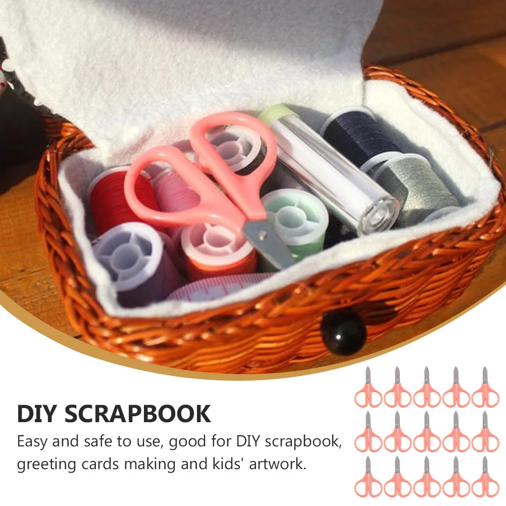 15 قطعة مقص أمان صغير قوي ناعم الحواف مثالي للحرف اليدوية سكرابوكينغ اللوازم المدرسية استخدام متعدد الوظائف #2
