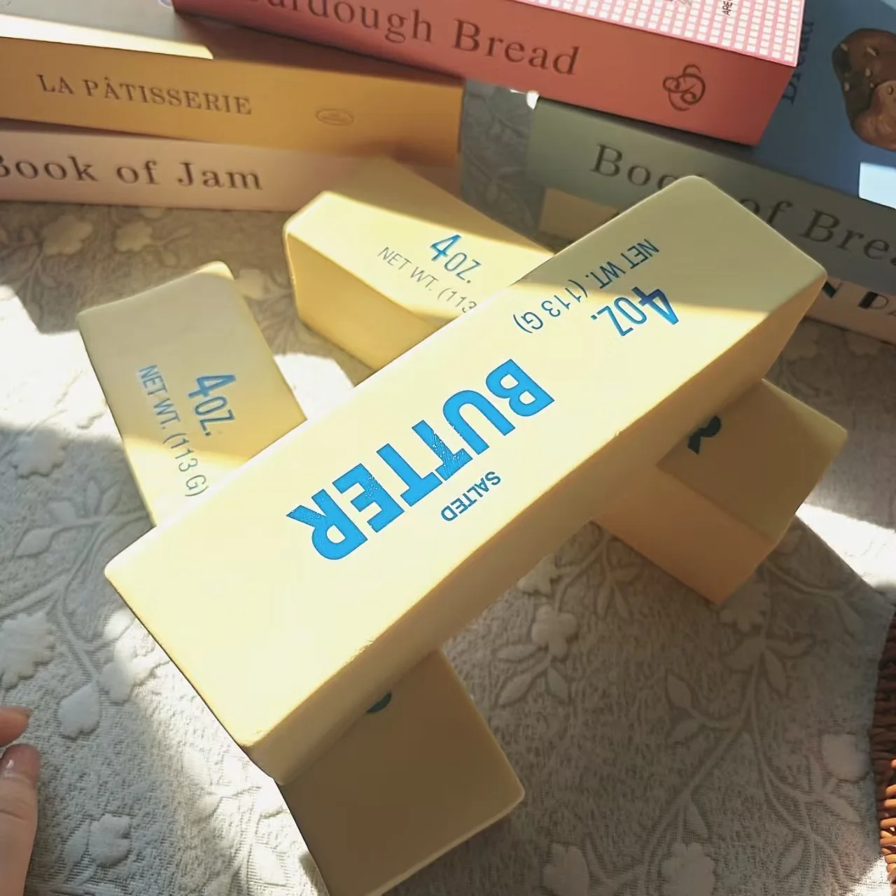Jumbo Cube Cheese Stress Ball - Big Shapeable Squeeze Ball Non-Bounce Fidget Toy ASMR Sensory Anti-Stress Gift for Adults