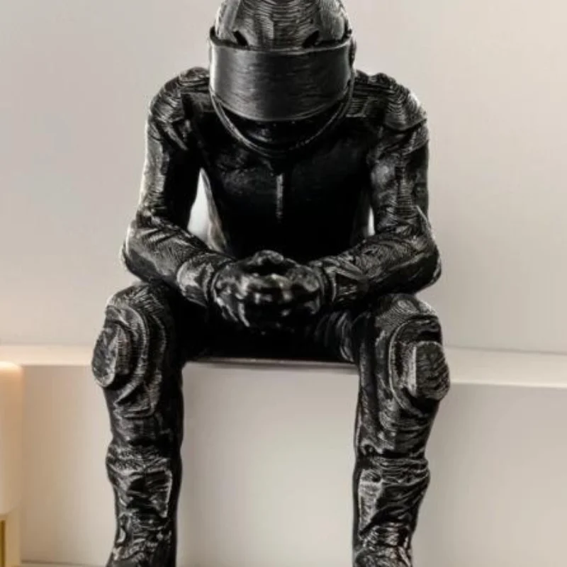 Creative Racing Style Seated Figurine 3D Printed Miniature Home Desk Ornament For Bedroom Gaming Room Home Decor Gifts