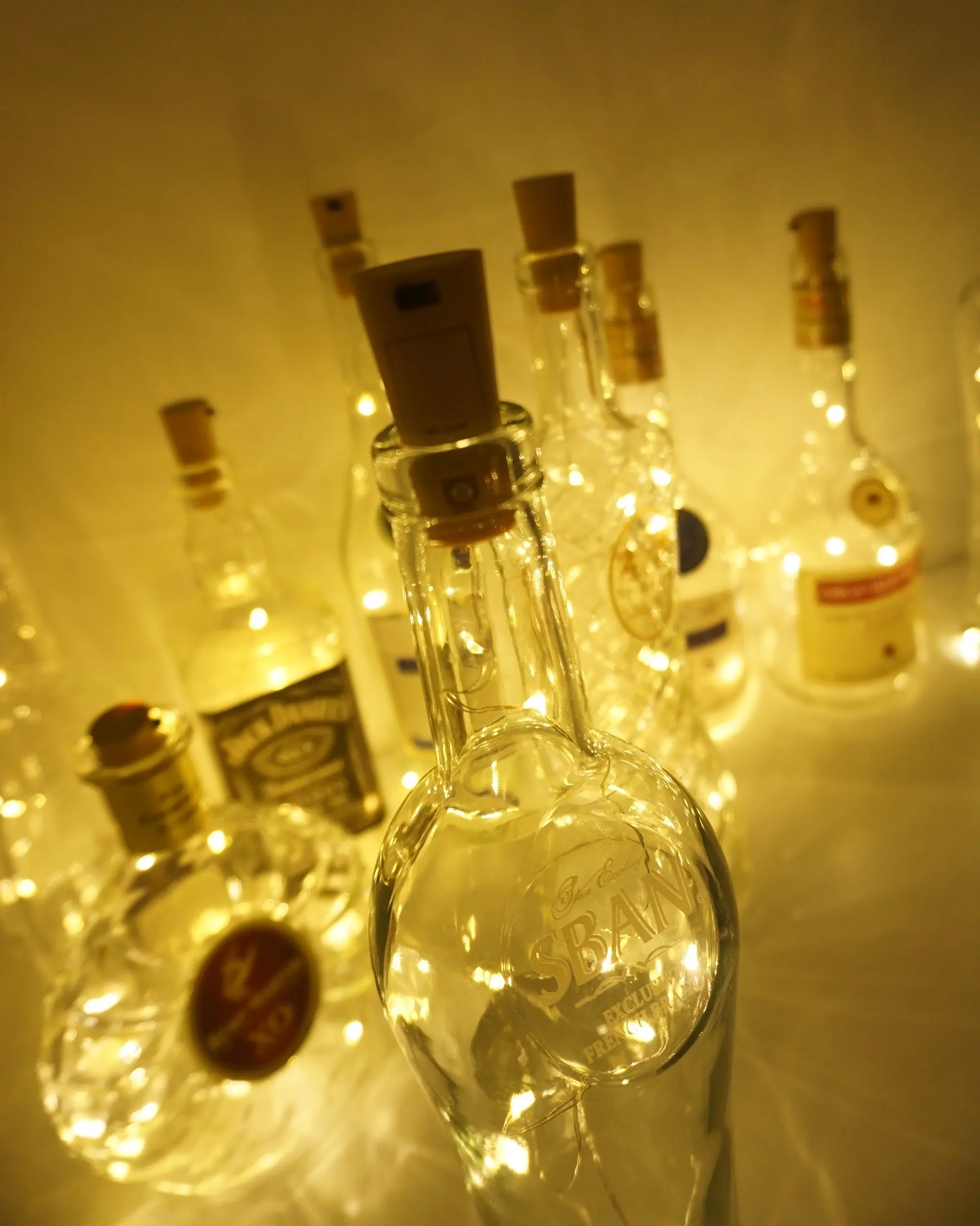 Bateria LED Garrafa De Vinho Cortiça Cortiça Luz, Fada De Natal Guirlanda Para Bar, Casamento, Decoração De Festa De Natal