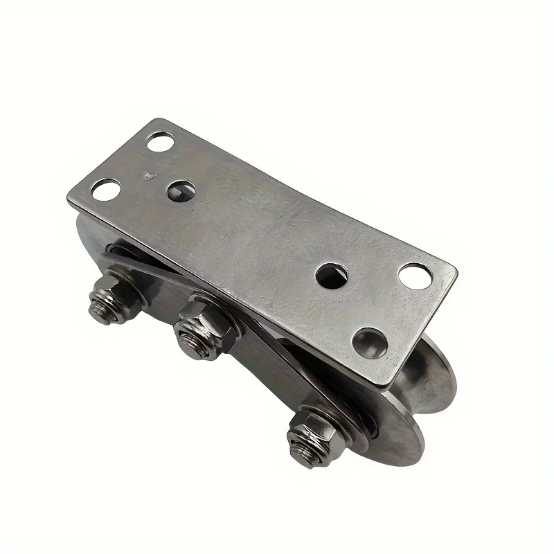 1pcs 304 Stainless steel bracket U/V/H groove type bottom double wheel pulley roller high load bearing track moving wheel