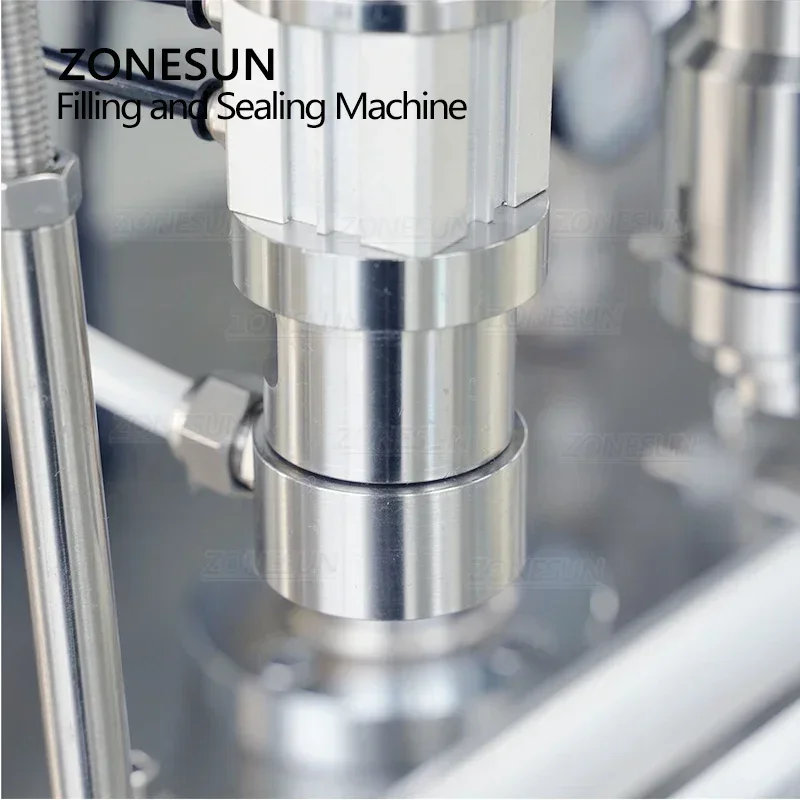 ZONESUN ZS-QWFS1 Semi Auto Aerosol Aluminum Can Filling and Sealing Machine Paint Hairspray Packaging Production Line