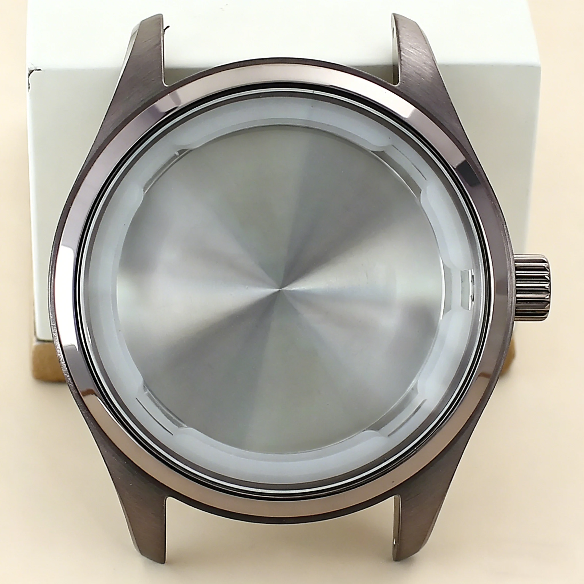 40mm Brushed Pilot Watch Case For Seiko NH35 NH36 NH38 NH34 Automatic Movement 33.5-34.3mmDial Solid Back Steel 10ATM Waterproof