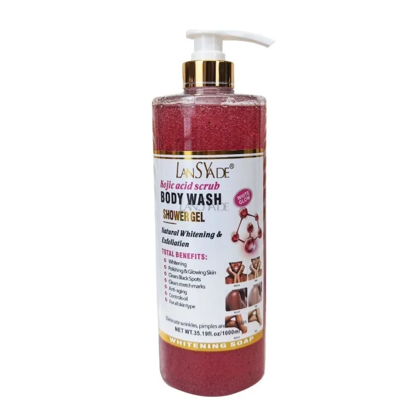 1000ML Hydrating Body Scrub Gel - Spa-Like Exfoliation & Cleansing for Silky Skin, Creamy Lather Long-Lasting Fragrance