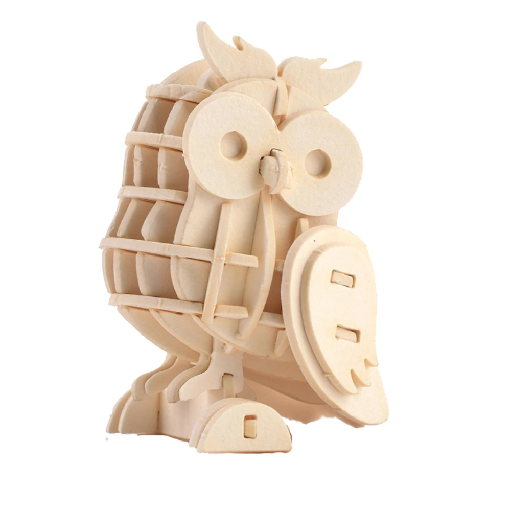 Mini Birds Paper Jiagsaw Puzzles Models Child Montessori Building Blocks Owl Assemble Animal DIY 3d Bricks Handmade Craft Gif