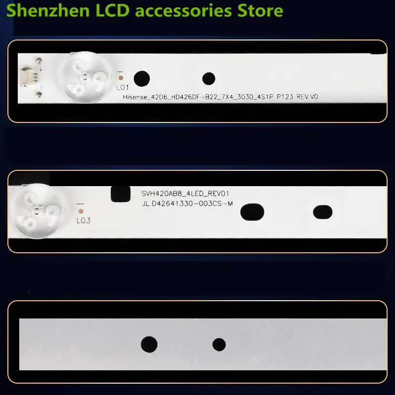 FOR Hisense Led42K1800 Led42K3110 Led43H2600 JL.D42641330-003CS-M 100%NEW LED backlight strip 405MM 3V 4LED