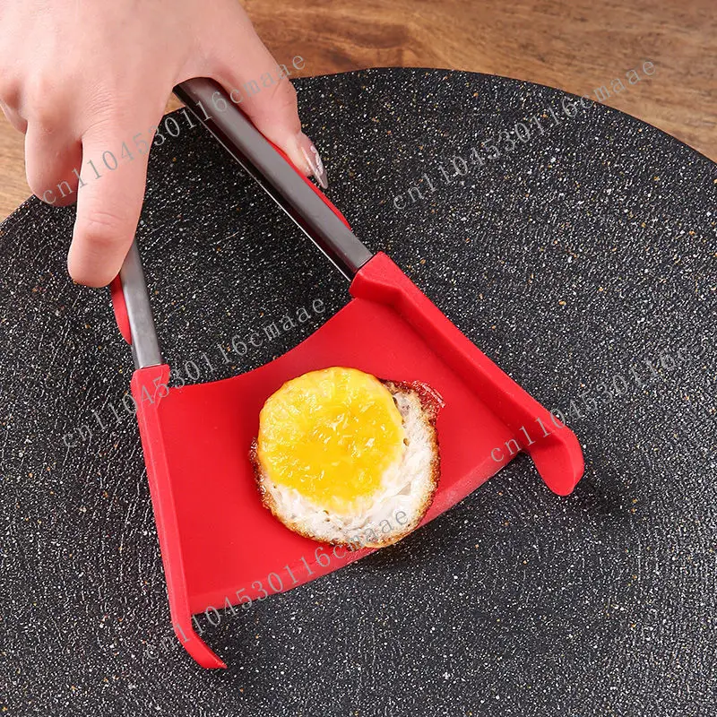 Fan-shaped one-piece kitchen food clip silicone  resistant bread barbecue clip stainless steel barbecue special tool