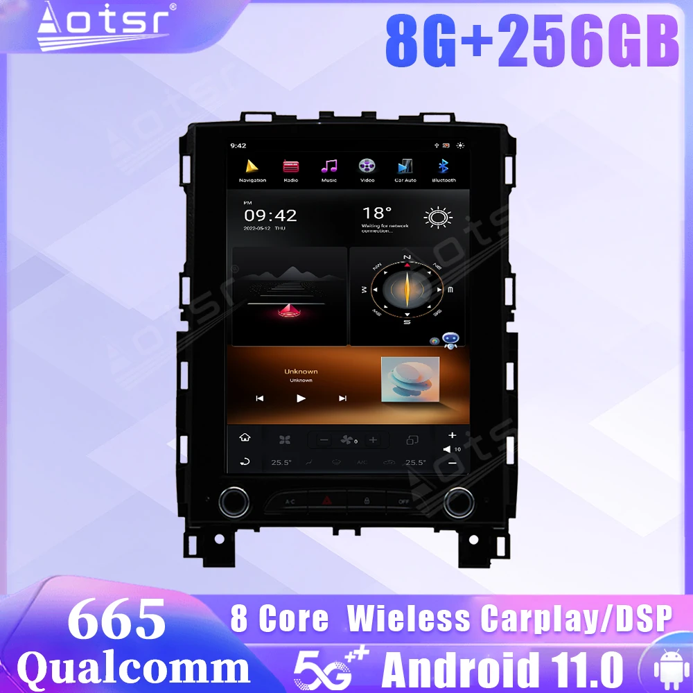 

Qualcomm Snapdragon 665 Android 11 Tesla Car Radio For Renault Koleos/Megane 4 2016 2017 2018 2019 GPS Carplay Stereo Head Unit