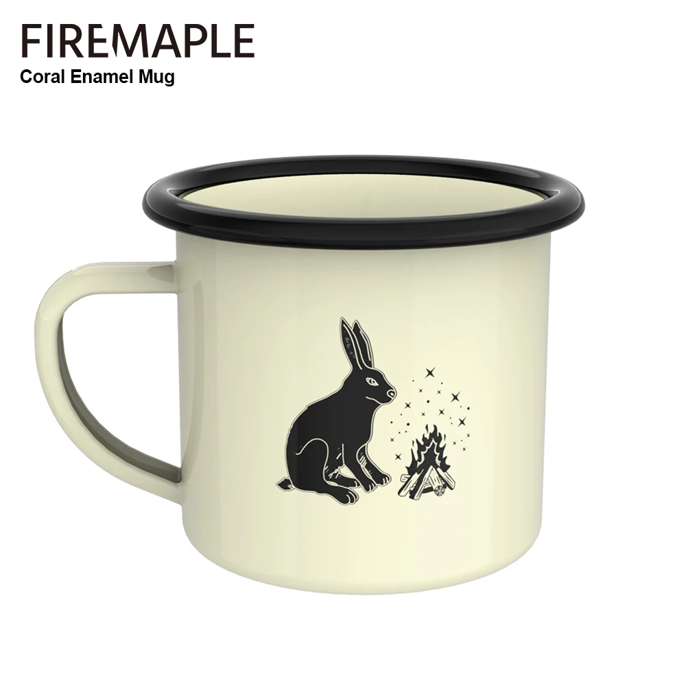 Fire-Maple Coral Enamel Mug Milk Coffee Cups Camping Hiking Mugs Handle Camping Equipment Hiking Drinkware 350ML