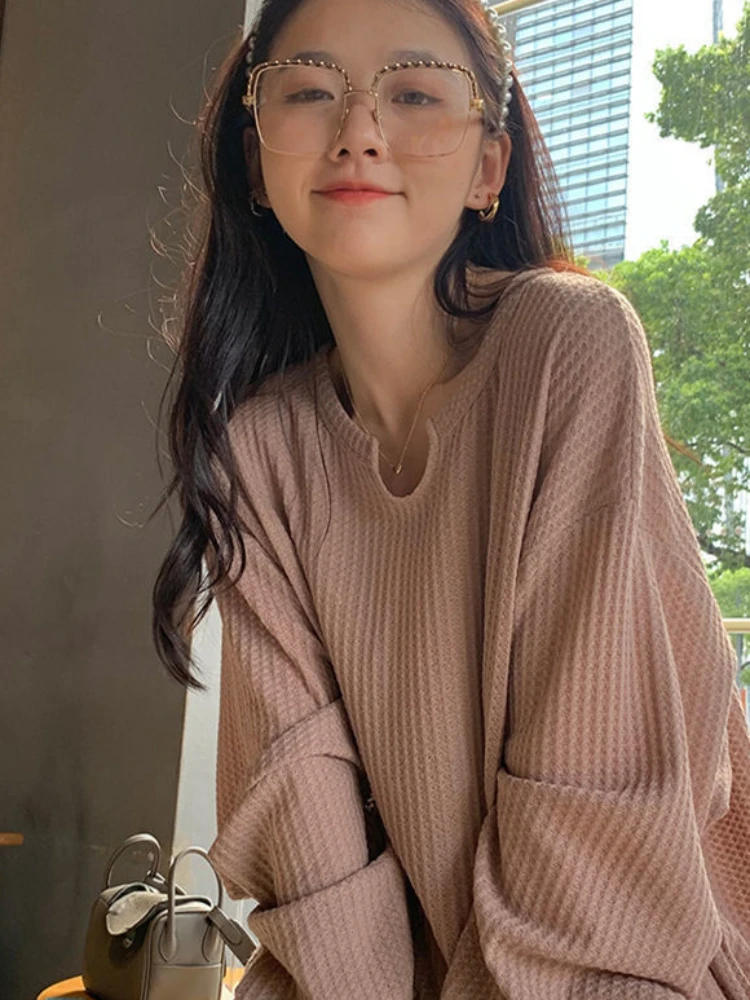 Tshirt Pink Woman T-shirt Loose Clothing Plain Top for Women Beautiful 2024 90s Vintage Tee Korean Style with Sleeves Goth Tall