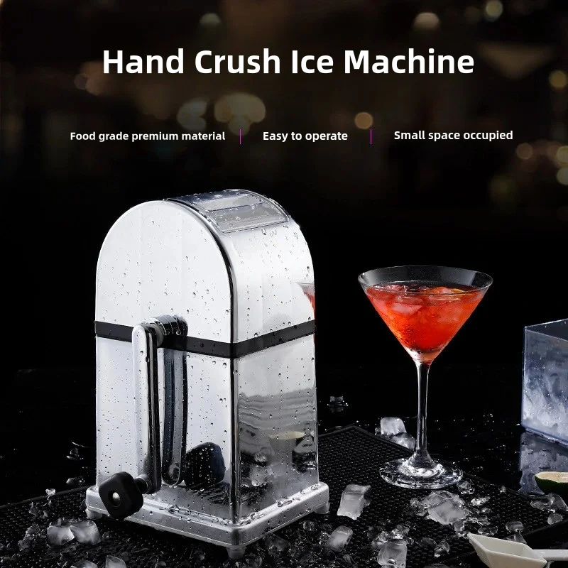 

Ice Crusher Portable Ice Chopper Ice Box Ice Crusher Maker Shaved Ice Machine Hand Crank Maker for Making Drinks Home