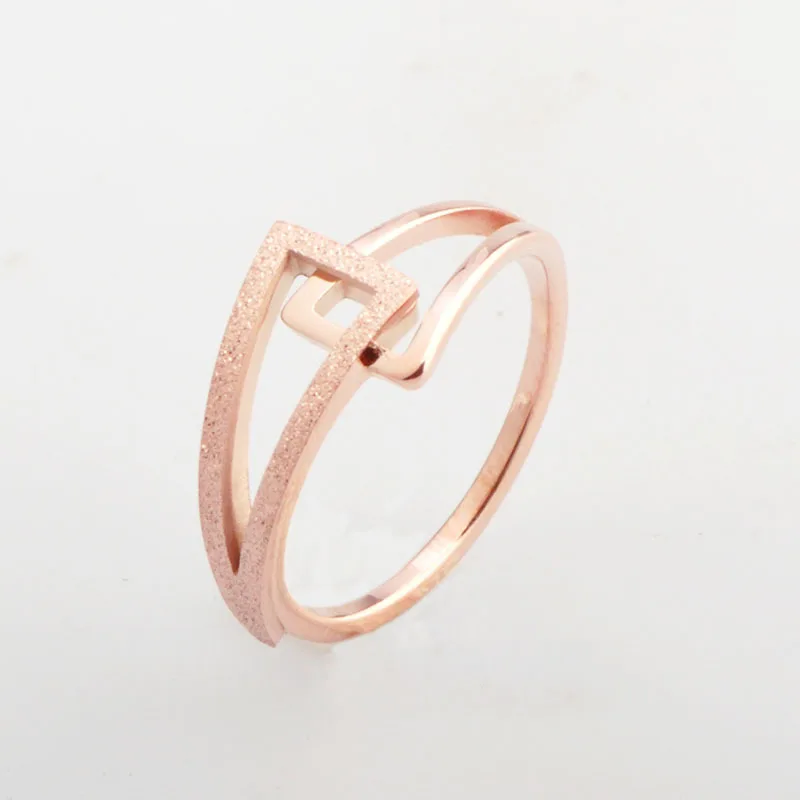 

The same fashionable micro-matte double-layer European and American versatile titanium steel tail ring