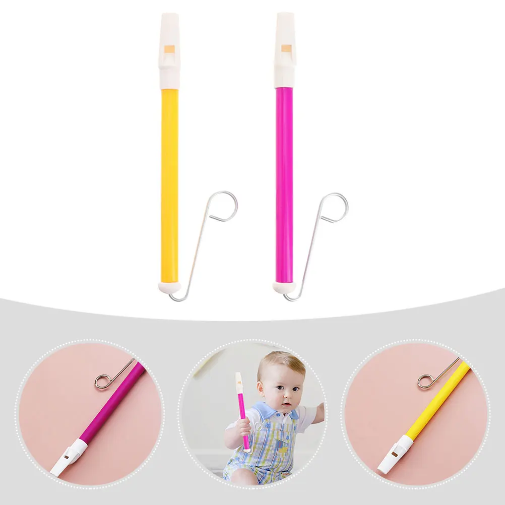 2 stuks draagbare schuiffluit voor kinderen Hoogwaardige kunststof constructie Vakmanschap Creatief muziekinstrument voor stress