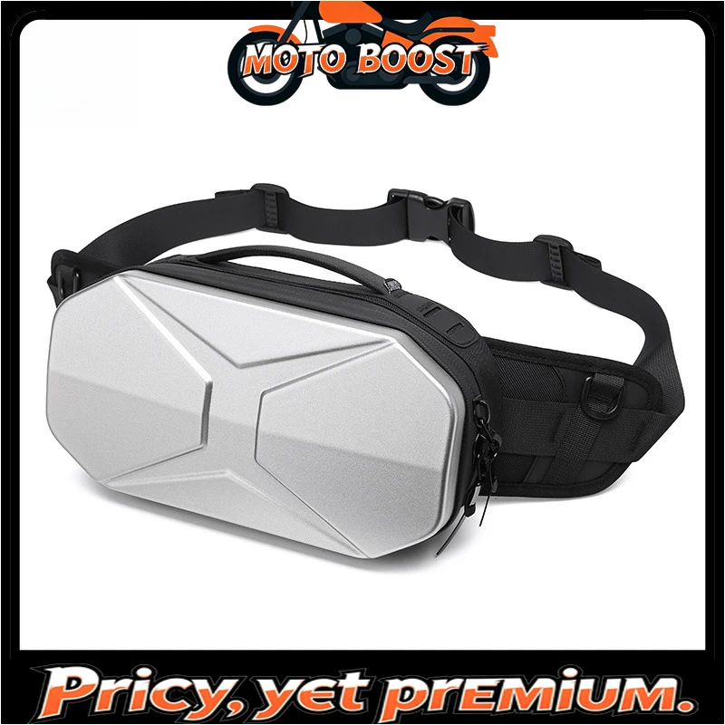 Men's Tactical Functional Waist Bag PC Hard Shell Chest Pack Waterproof Multifunctional Sling Bag Outdoor Sports Trendy