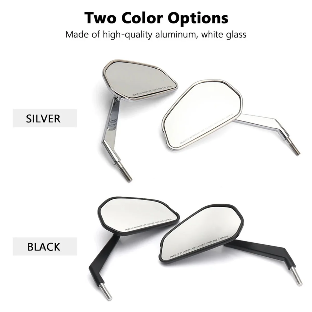 

T48C_Motorcycle Rearview Mirrors Side Mirror for Pan America 1250 S PA1250 for Davidson Night Train for Sportster S Black