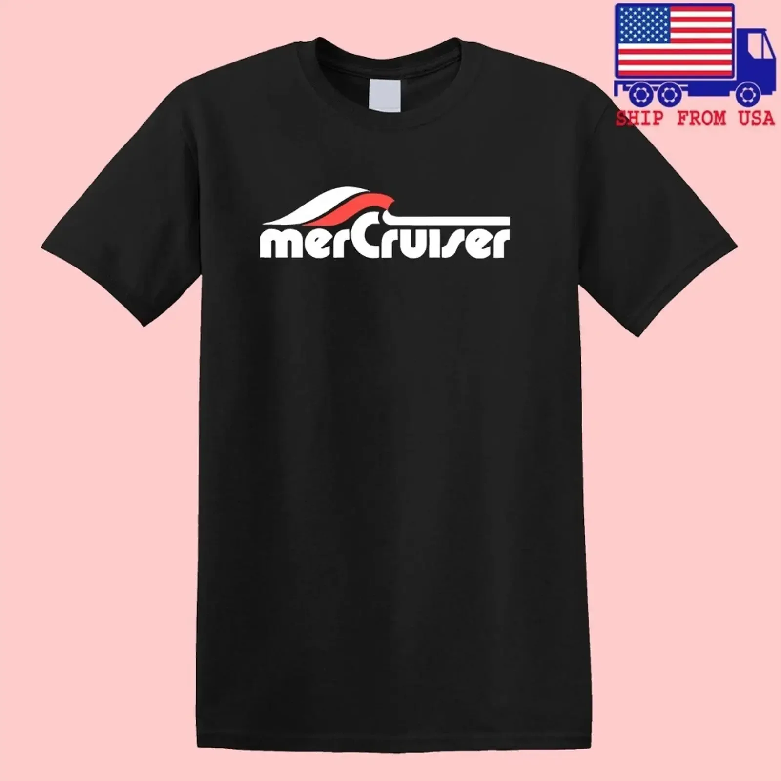 Mercruiser Marine Boats Men's Black Size S 5XL vintage Washed Breathable Stretched fashion graphic Soft Stylish Comfortable