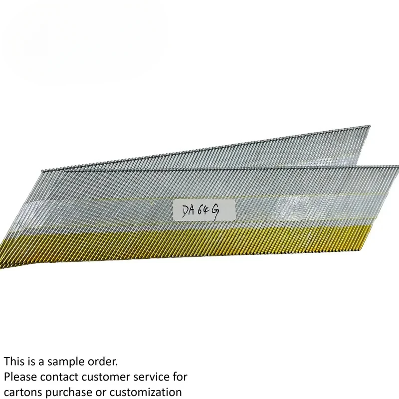Collated Da Angled Brad Nails 15ga 34 Degree Galvanized DA Finish Nails for Trim Floor Strips Wooden 600-Pack