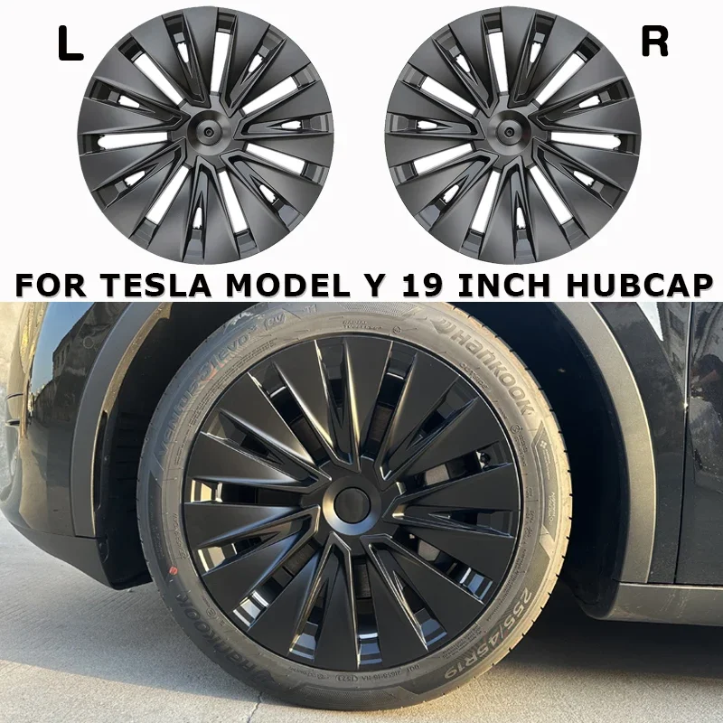 

4PCS Hub Cap Performance Replacement Wheel Cap 19-Inch Automobile Hubcap Full Rim Cover Accessories for Tesla Model Y 2019-2023