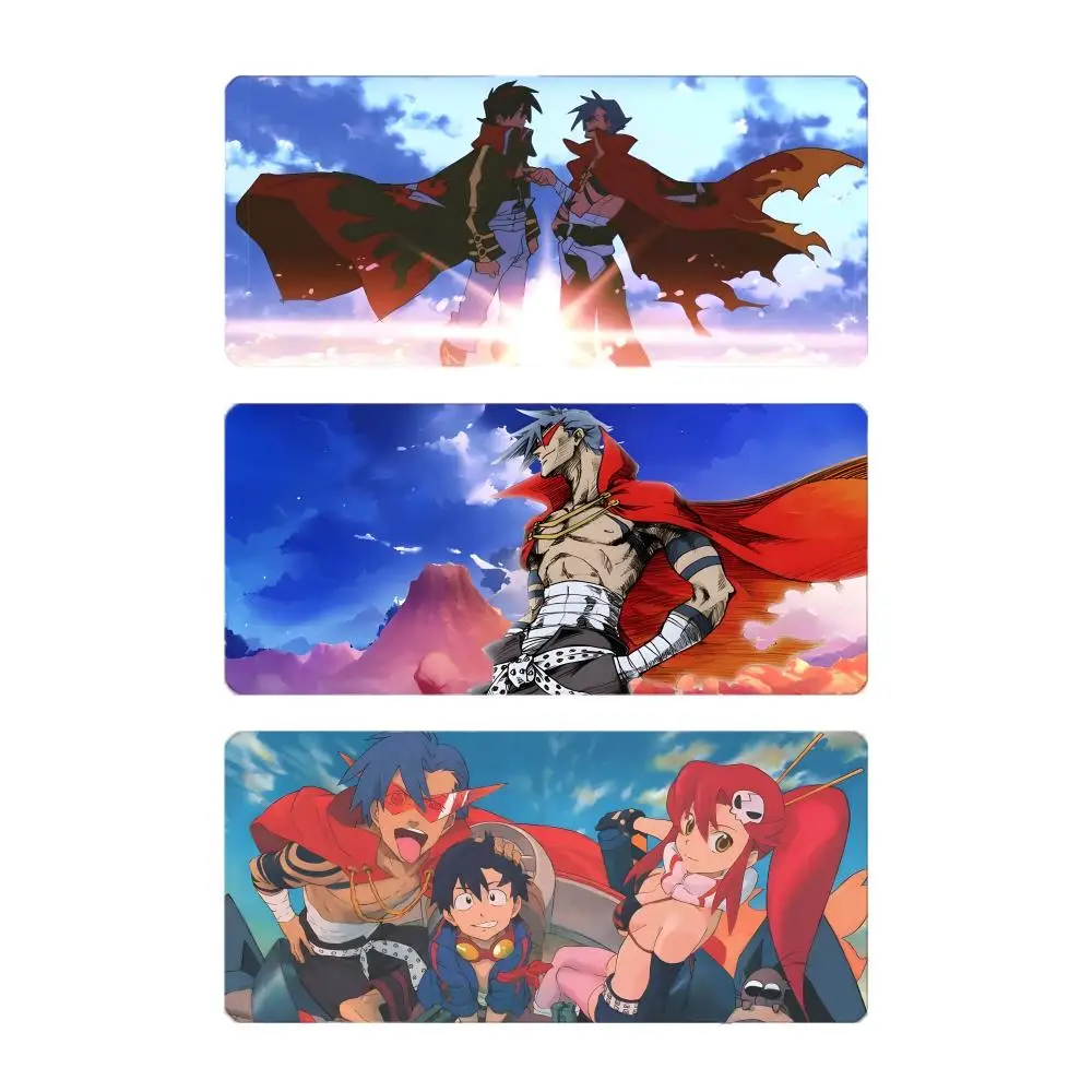 anime passionate T-Tengen Toppa Gurren Lagann Mouse Pad Large Gaming Mousepad with Stitched Edges Thickened Desk Mat PC