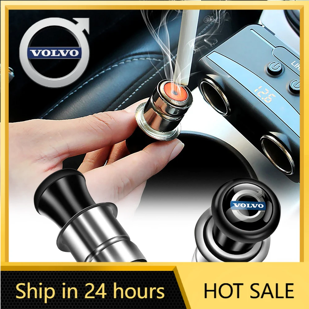 

2026 Новый для Volvo Emblemems Автомобильный прикуриватель 12 В Автомобильный прикуриватель Автомобильная вилка ABS Нержавеющая сталь Прикуриватель f