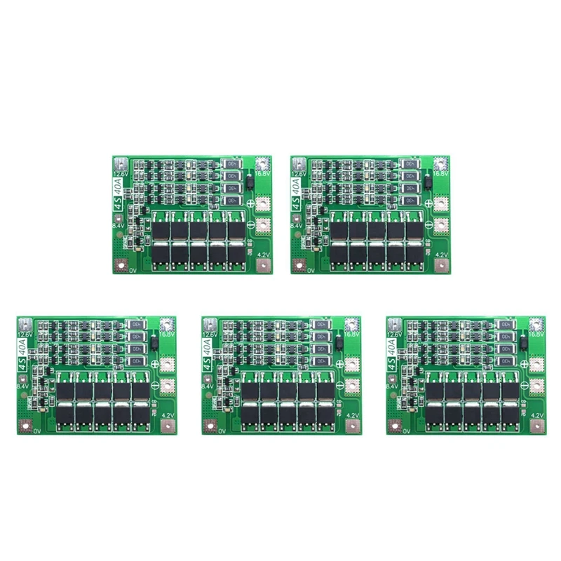 5X 4S 40A Active Equalizer Balancer 18650 Lifepo4 Lithium Battery Protection Board BMS Board Energy Transmission Board