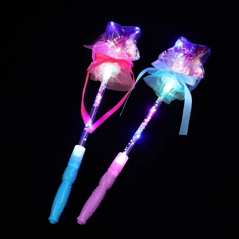 Light Up  Wand Luminous Toy LED Flashing Wand Set 10pcs for Children Colorful Princess Wand Kids Pretend Play Toy