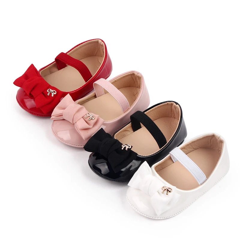 Baby Girl Shoes Cute Bowknot Toe-covered Soft PU Mary Jane Shoes Anti-slip Sole Spring Summer Sandal for 0-6-12m Baby NewFashion