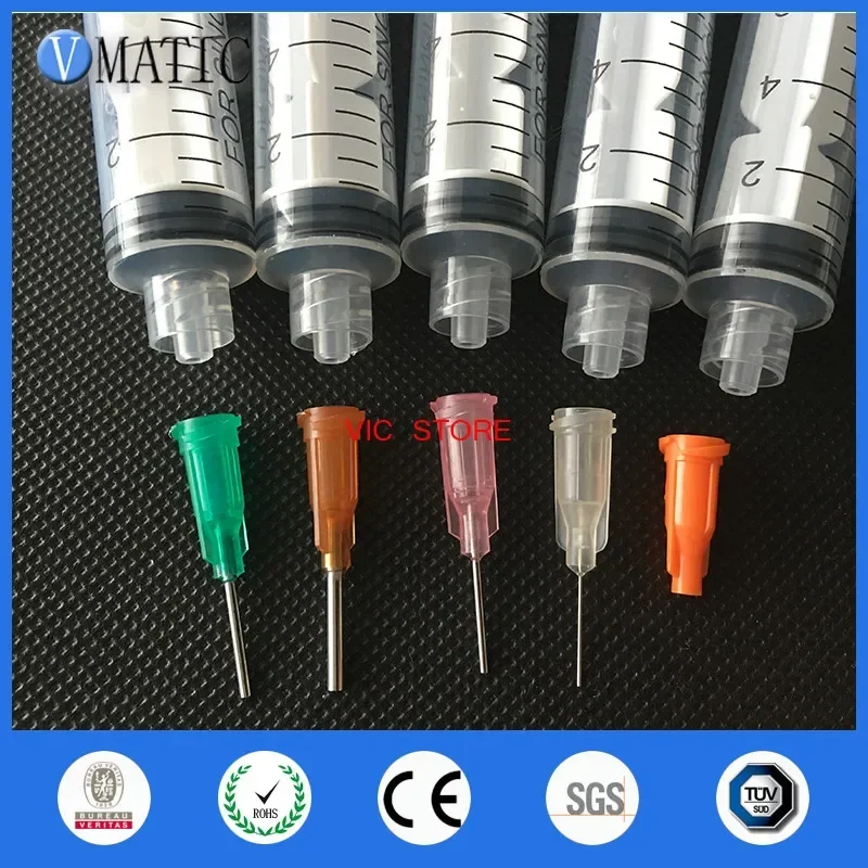 Free Shipping Non Sterilized SMT Solder Paste Adhesive Glue Liquid Dispenser Kits Plastic Syringe With Needles