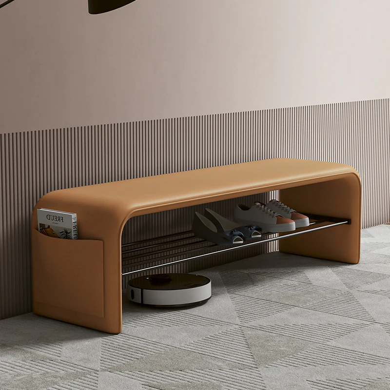 You can sit and wear shoes when you enter the door, the shoe cabinet is integrated into the home