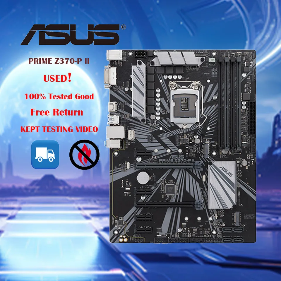LGA 1151 Asus PRIME Z370-P II Motherboard Support 8th 9th-Gen Core
