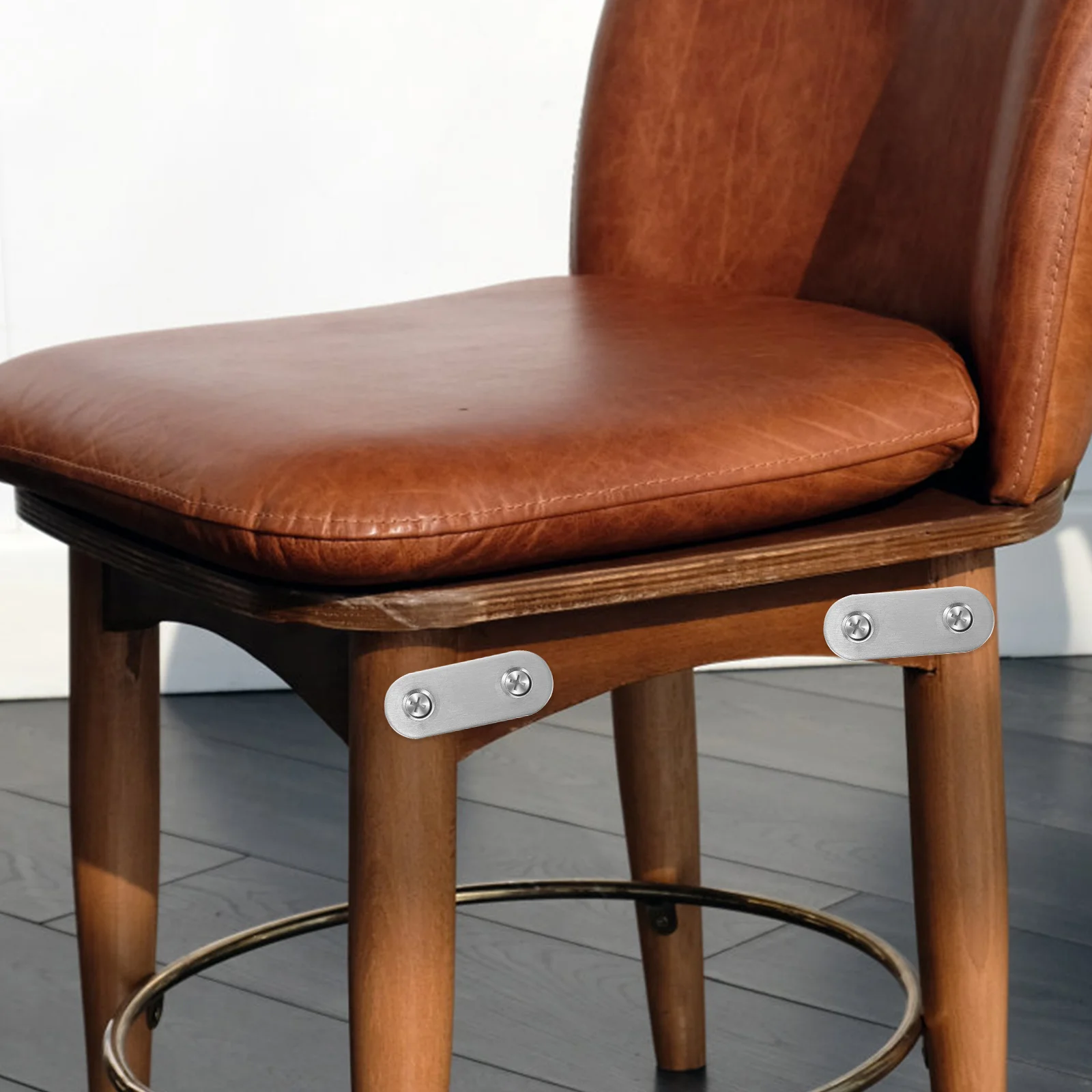 

22Pcs Stainless Steel Straight Brace Brackets Furniture Mending Plates Flat Metal Braces for Wood Strengthening Right Angle