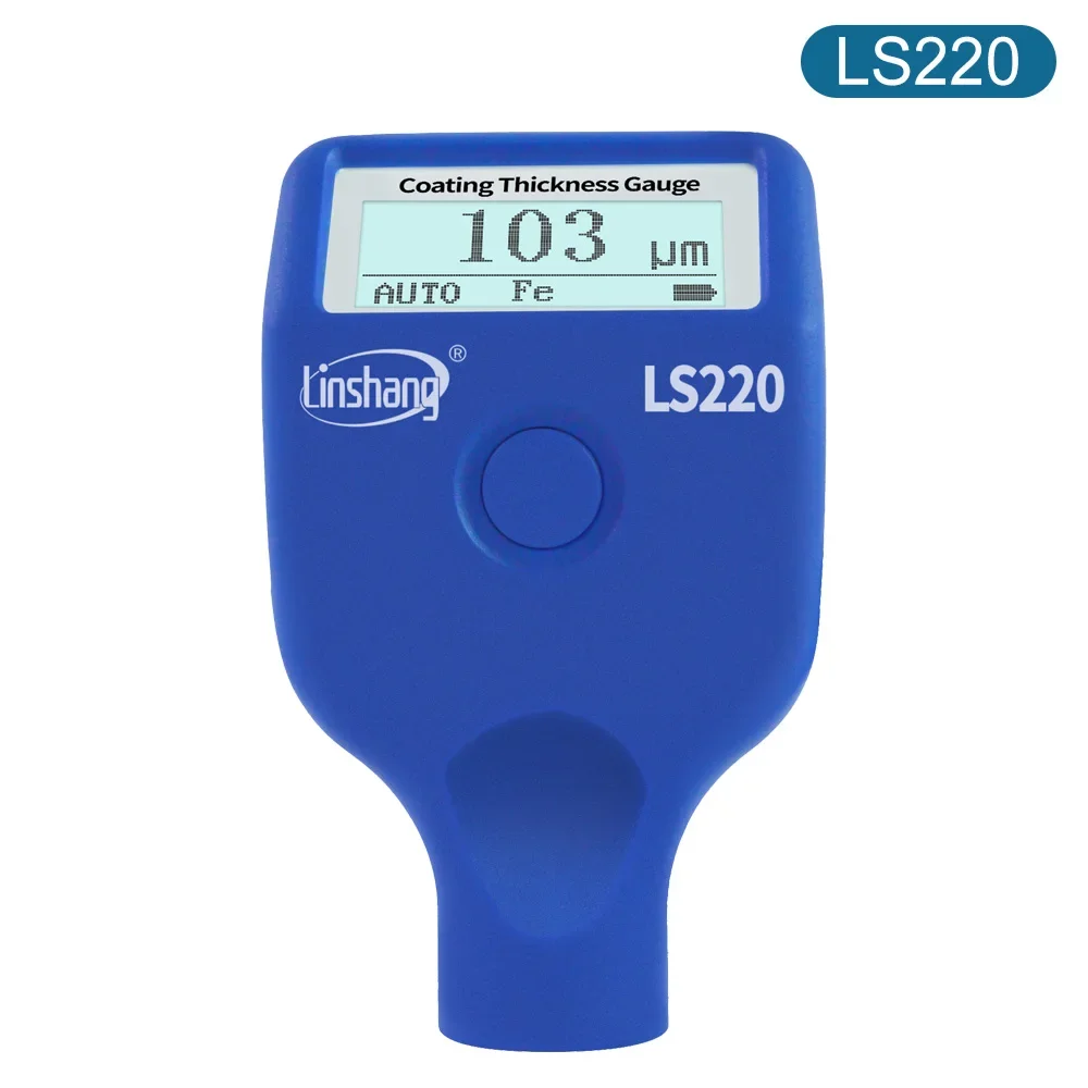 Paint Coating Thickness Tester 0-2000μm 0.1μm Fe NFe Probe Gauge LS220 for Auto Car  Film   -20℃ LCD Screen