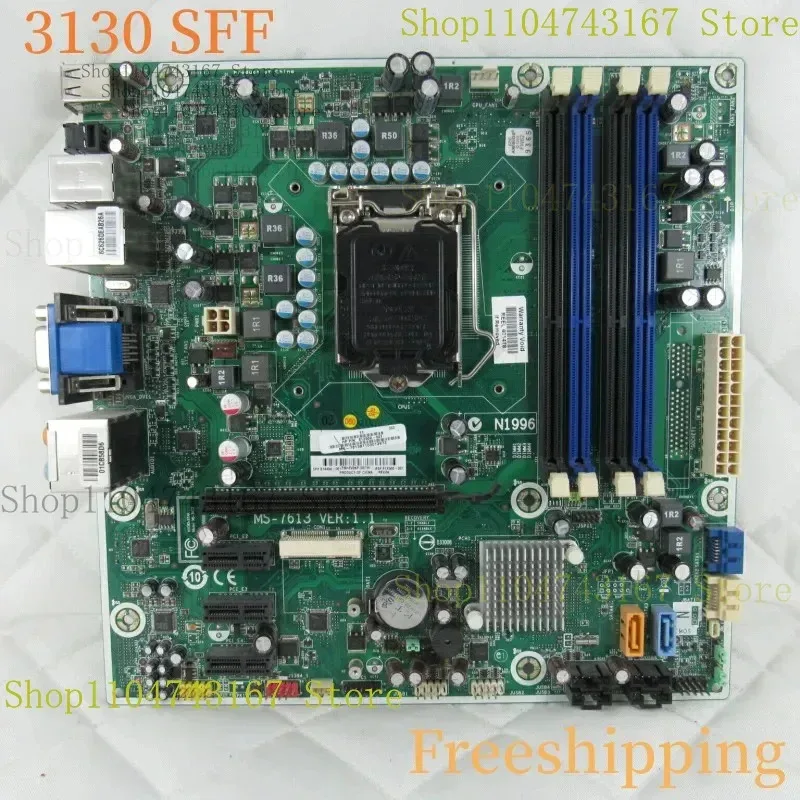614494   -001  For HP PRO 3130 SFF Motherboard MS-7613 612500   -001 LGA1156 DDR3 Mainboard 100% Tested Fully Work