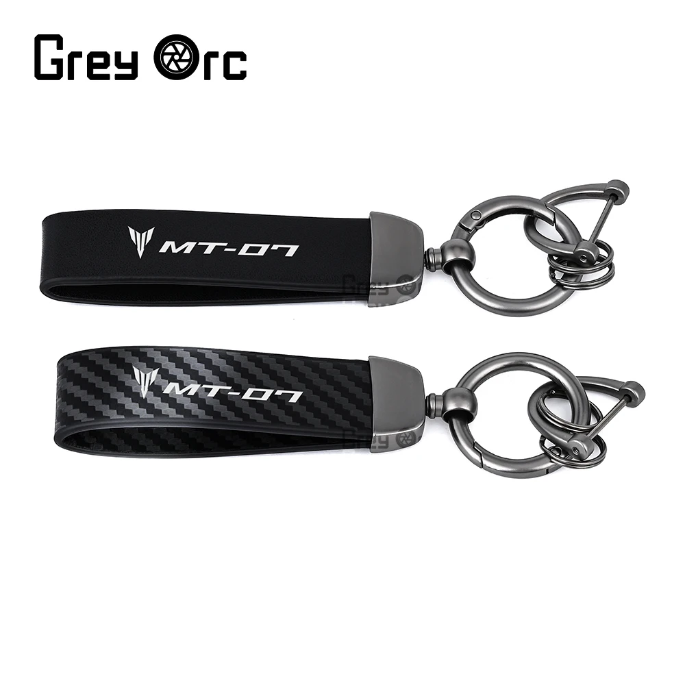 MT 07 المفاتيح لياماها MT 07 MT07 اكسسوارات دراجة نارية عالية الجودة الجلود المفاتيح كيرينغ أسود/الكربون الملمس #1
