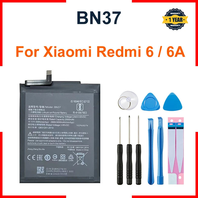 Xiao Mi  BN37 3000 mAh for Xiaomi Redmi 6 Redmi6 Redmi 6A High Quality Phone Replacement Batteries