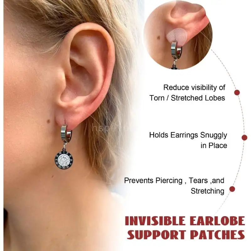 

50patches Invisible Ear Lift For Ear Lobe Support Tape Perfect for Stretched Ear Lobe Relieve Strain From Heavy Earring