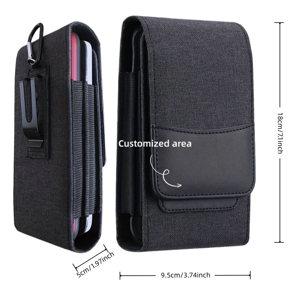Personalisierte taktische Doppel-Handyhülle mit Riemen | EDC-Tasche mit Gürtelschlaufe | Ideal für Arbeit, Wandern, Geschenk für Männer – Detail 1