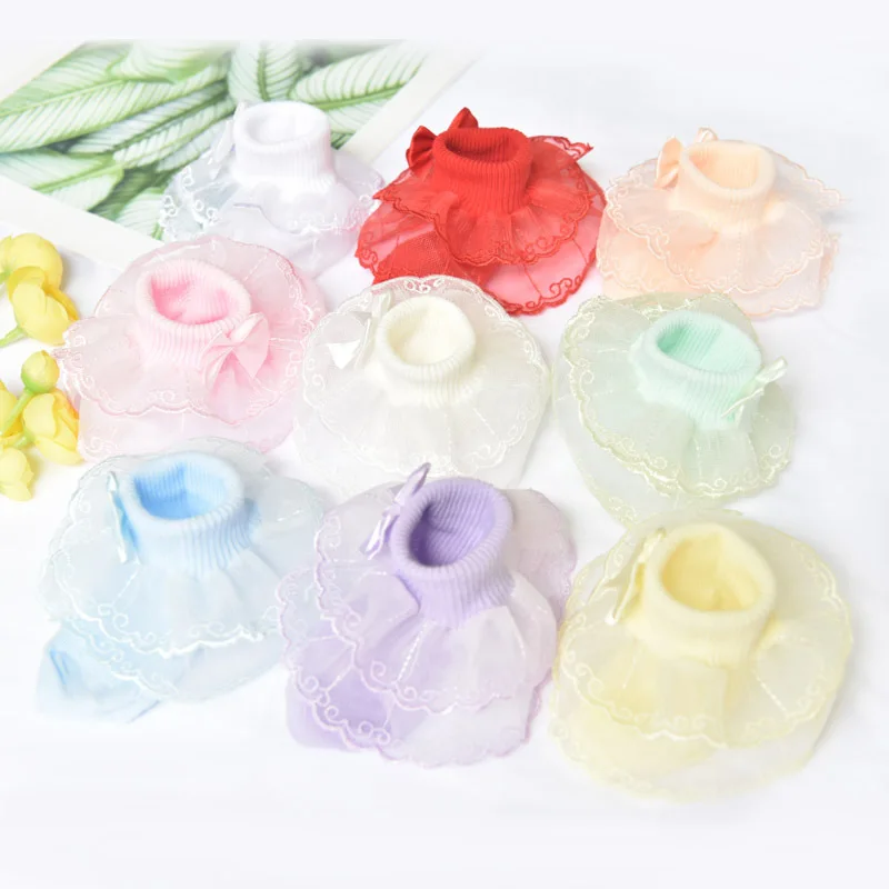RAISE Baby Mädchen Rüschen-Spitzensocken Superweiche Säuglings-Knöchelsocken Prinzessinnen-Kleidersocken mit Schleife 3M-2T Musselin Mädchensocken